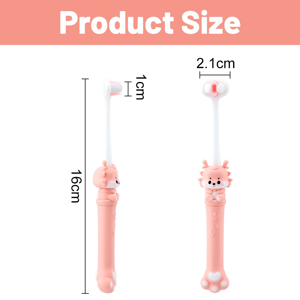 Hot Sale 10000 Bristle 3-6-12 Years Three Side Children Toothbrush