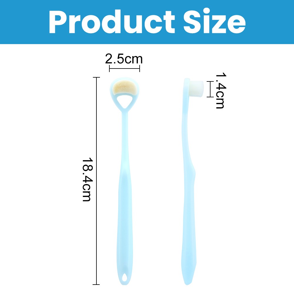 Professional Nano Bristle Tongue Cleaner Soft Bristles Tongue Brush Help Fight Bad Breath Tongue Scraper
