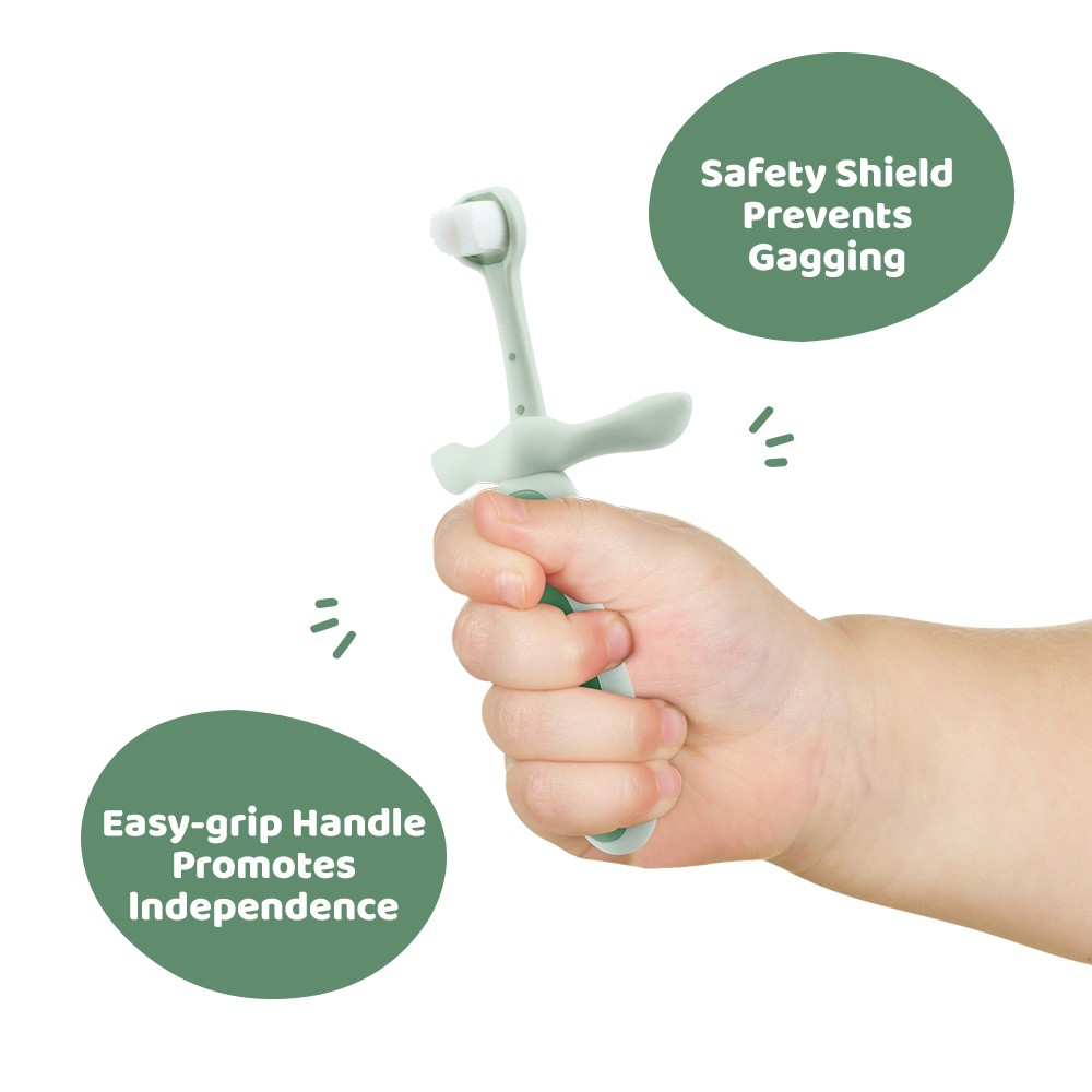 OEM/ODM Customize Three Sided Baby Tooth Brush 360° Clean Toddler Oral Care Toothbrush