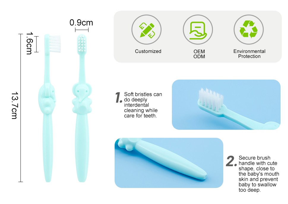 High Quality Soft Kids Toothbrush Customized Color Baby Manual Toothbrush