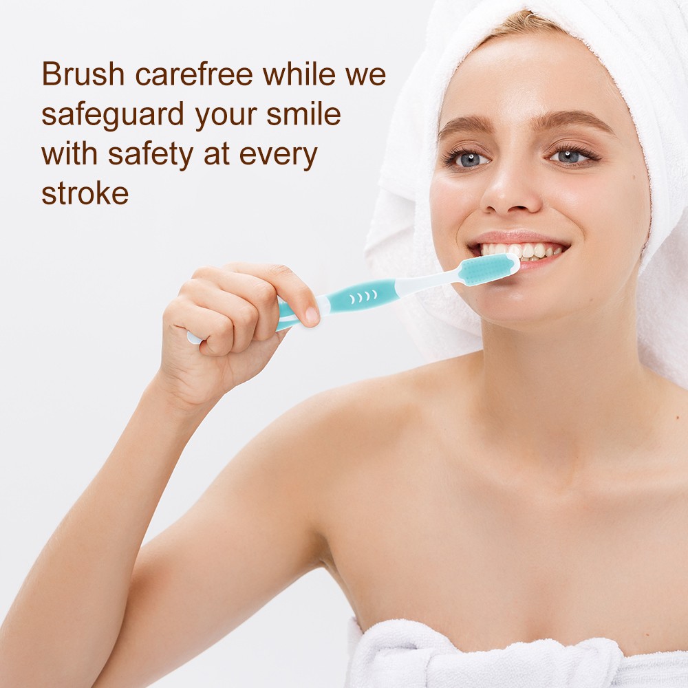 Adult Half Rubber Bristle Orthodontic Toothbrush