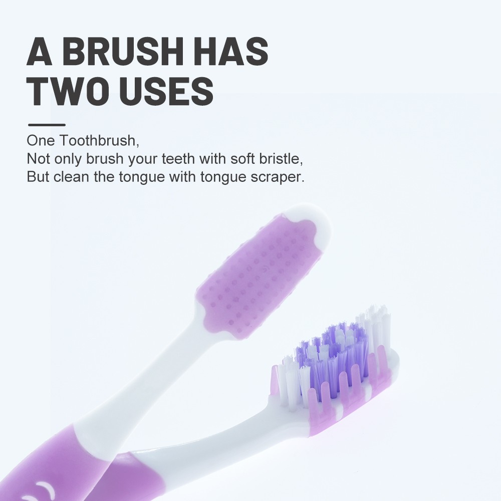 Adult Half Rubber Bristle Orthodontic Toothbrush