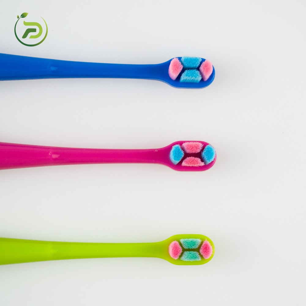 Wholesale Children Nylon Curve Bristles Tooth Brush Anti-Slip Handle Custom Logo Kids Manual Toothbrush