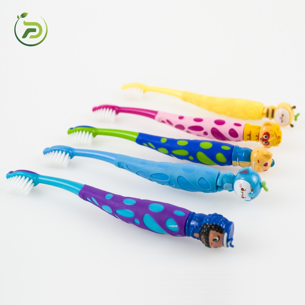 Cute Children Toothbrush with Cartoon Handle Design Cartoon Characters