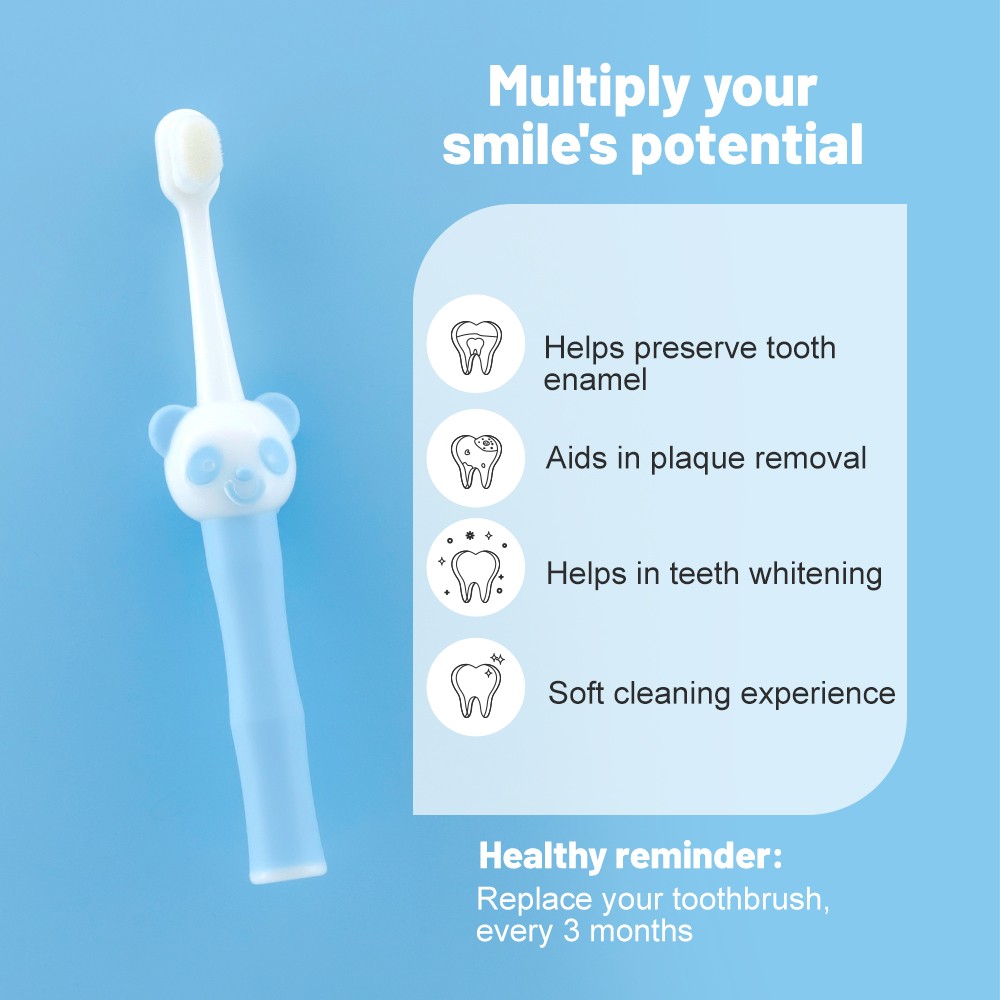 Children′s Soft Bristle Tooth Brush for 3-6-12 Years Old Cartoon Baby Plastic Toothbrush