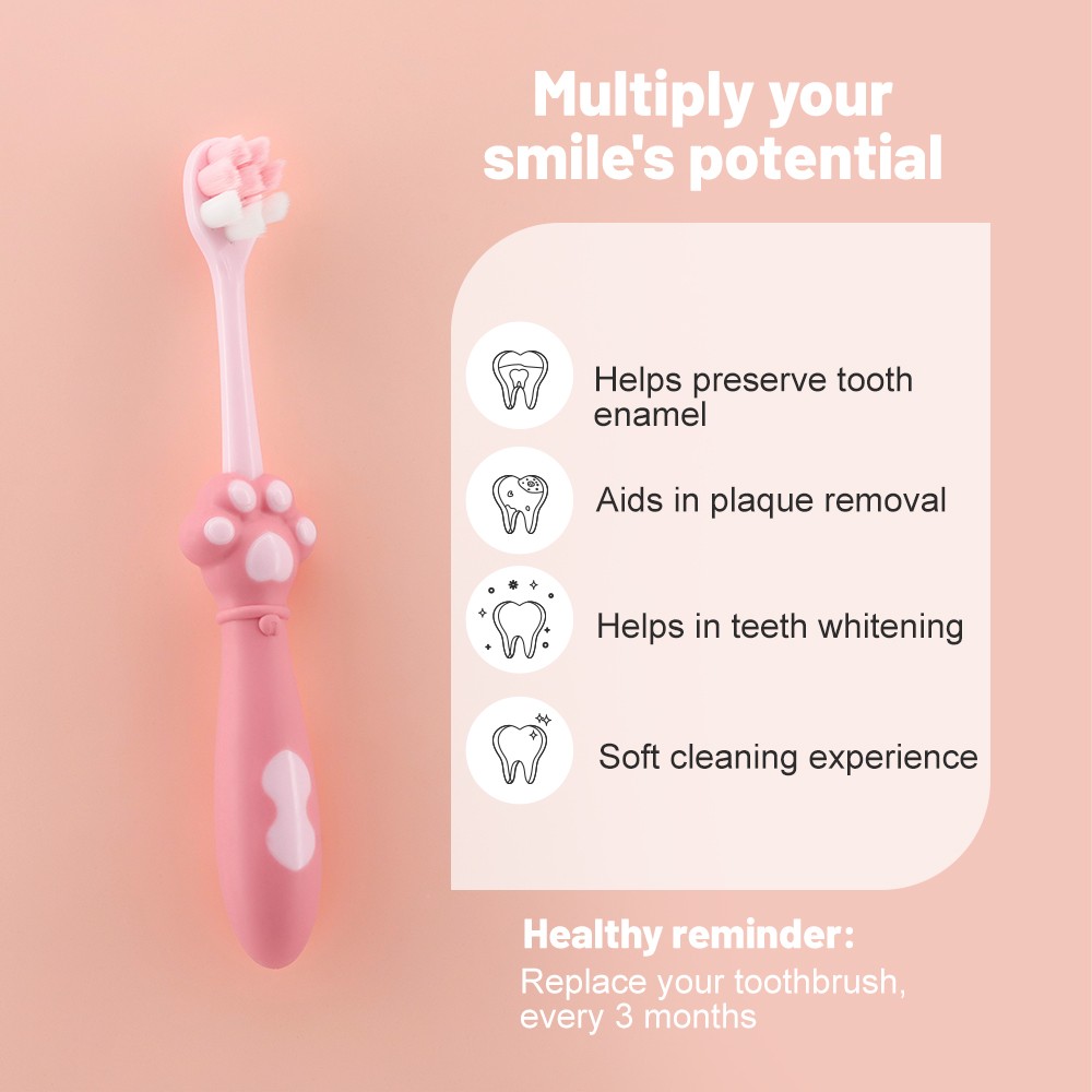 Factory Wholesale Kids Customized Cartoon Design Super Soft Bristle Child Toothbrush