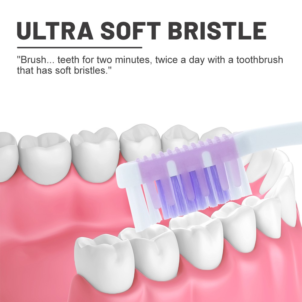 Adult Half Rubber Bristle Orthodontic Toothbrush