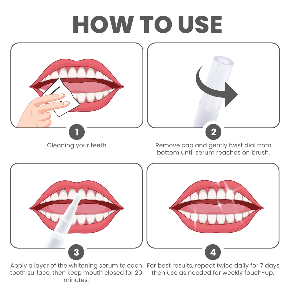 OEM Dental Gel Pen Yellow Stain Tooth Tartar Blanching Black Spots Removing Cleaning Teeth Whitening Pen