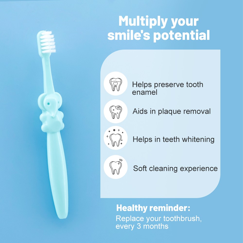 High Quality Soft Kids Toothbrush Customized Color Baby Manual Toothbrush