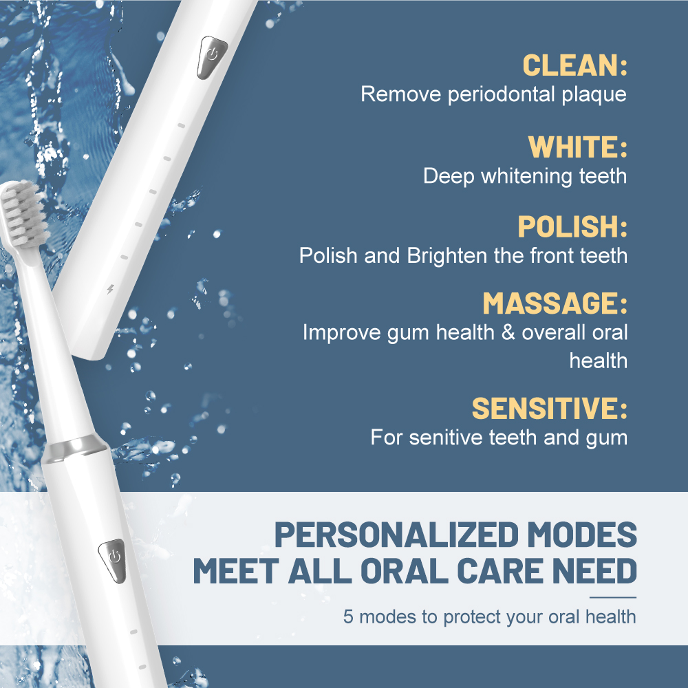 Sonic Technology 5 Clean Modes Oral Care Dental Care Electric Toothbrush