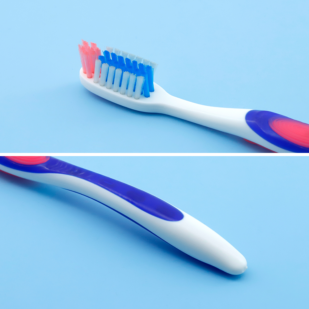 OEM Premium Nylon Bristles Anti-slip Rubber Handle Adult Toothbrush