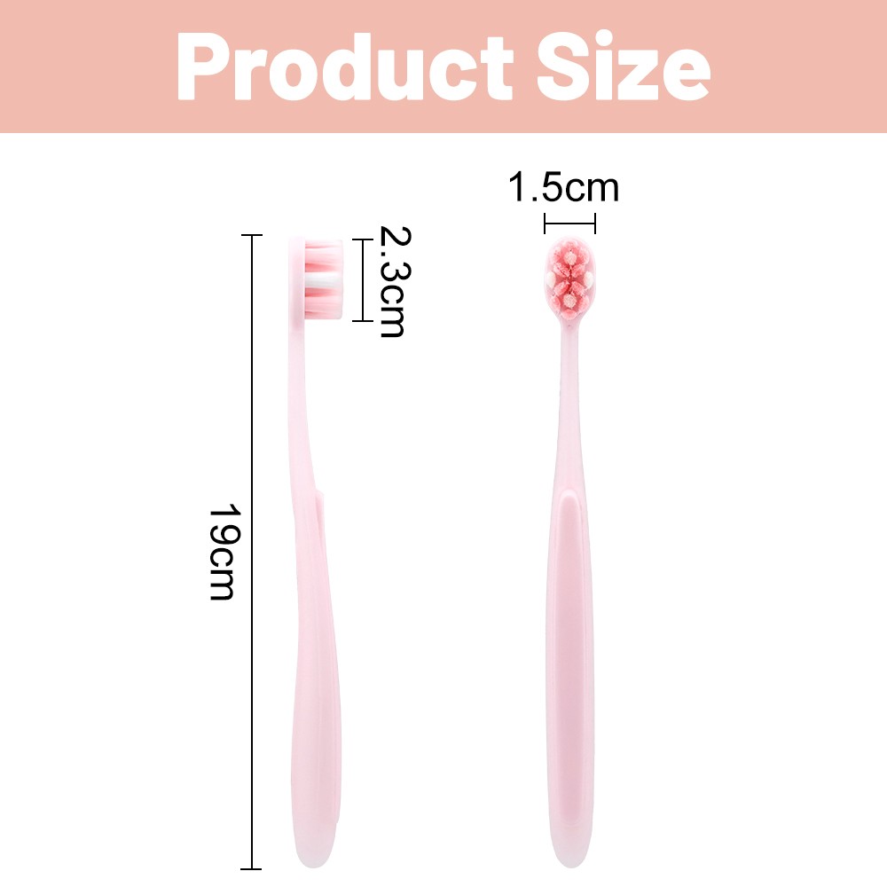 High Quality Customizable Logo Toothbrush Non-Slip Silicone Handle Soft Head With 10,000 Hair for Home