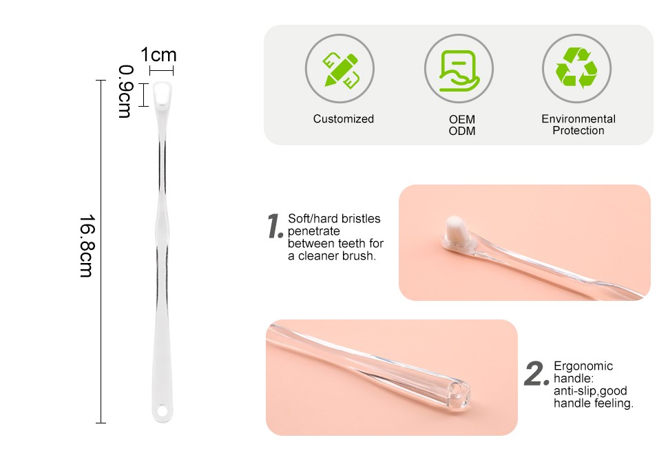 Modern Design Manual Toothbrush with Comfortable Soft Bristles and Transparent Handle for Home Use