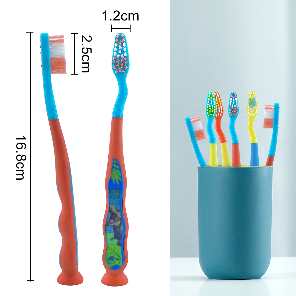 Suction Soft Bristles Kids Cartoon Design Toothbrush