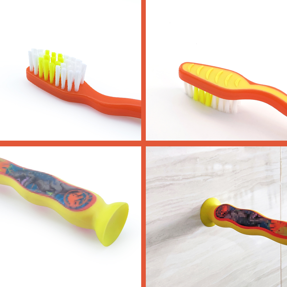 Suction Soft Bristles Kids Cartoon Design Toothbrush