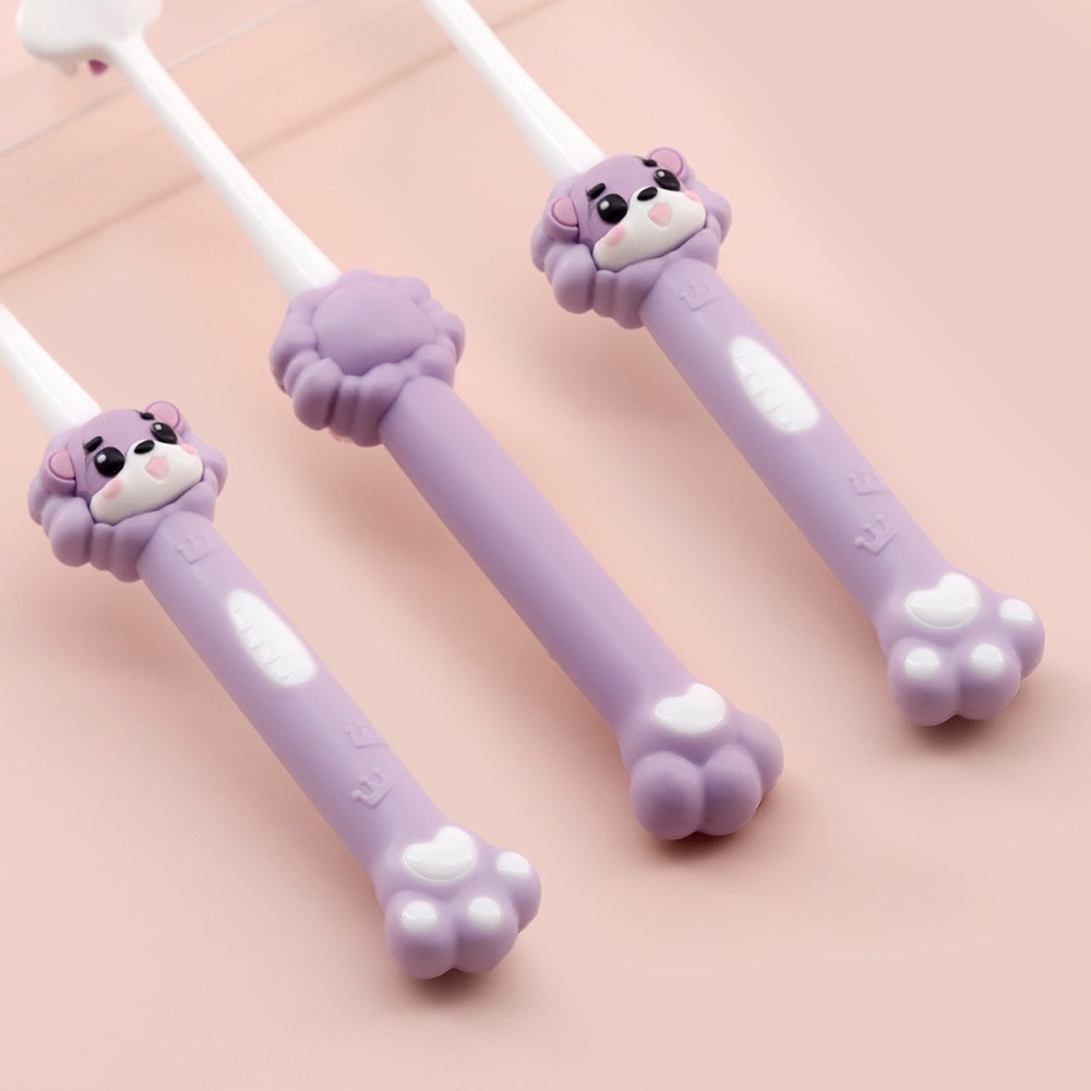 Hot Sale New Design Popular 10000 Bristle 3-6-12 Years Three Sides Soft Bristles Kids Toothbrush Three Head Toothbrush