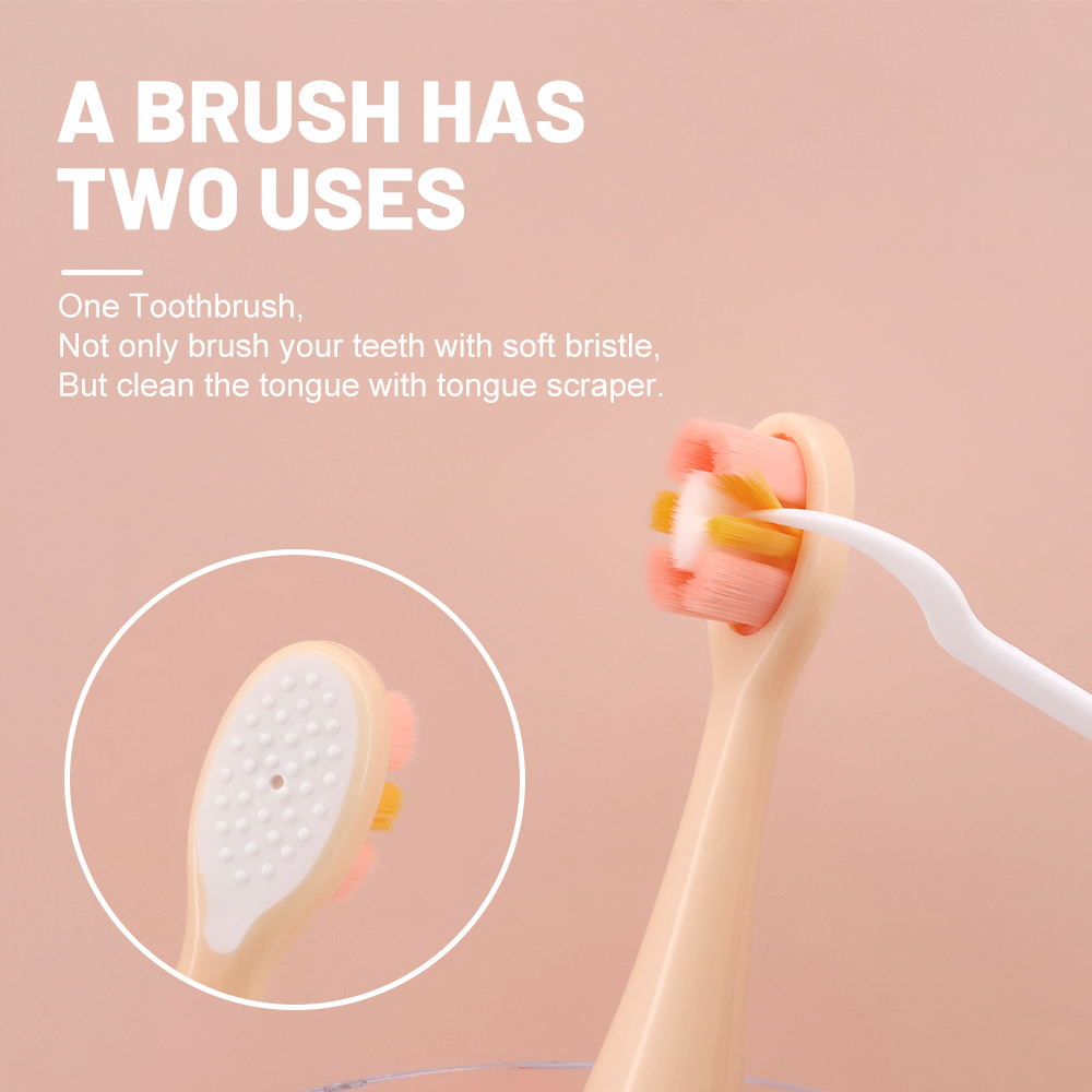0-6 Years Old Cartoon Baby / Children's Toothbrush10000+ Ultra Soft Bristles
