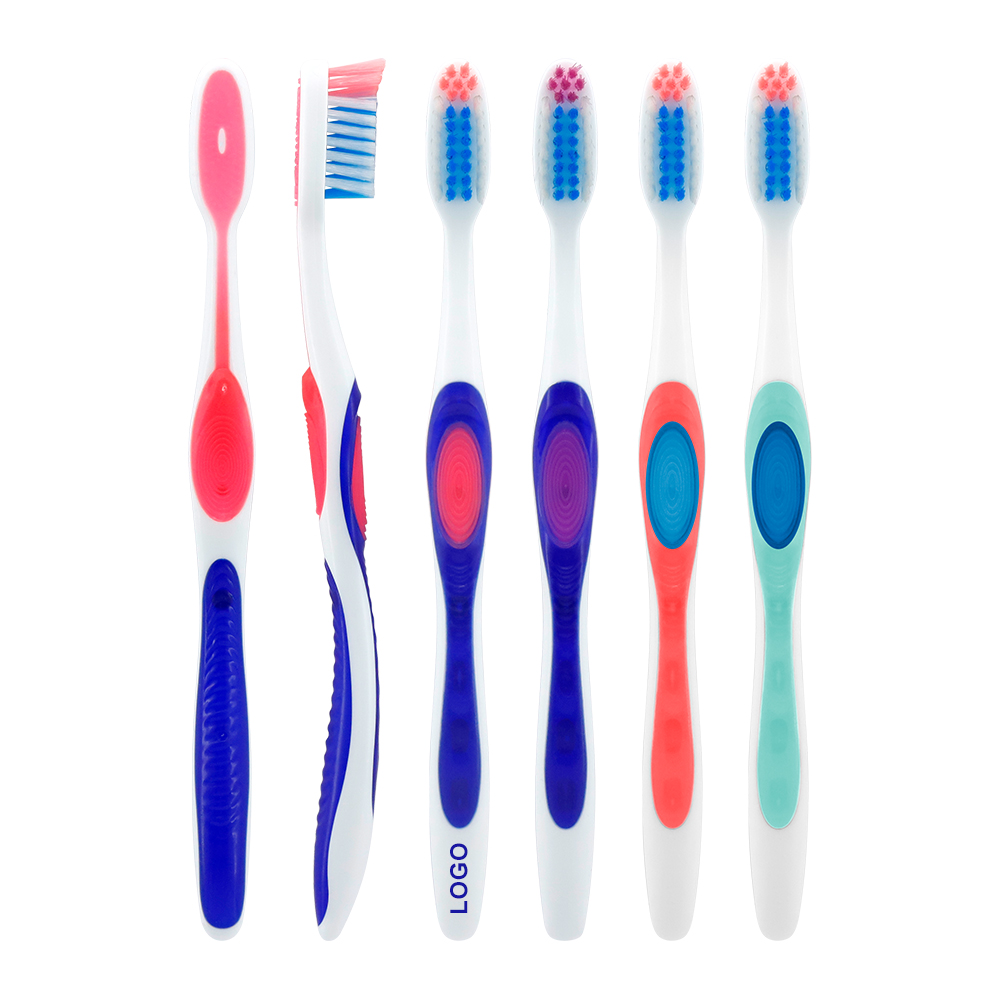 OEM Premium Nylon Bristles Anti-slip Rubber Handle Adult Toothbrush