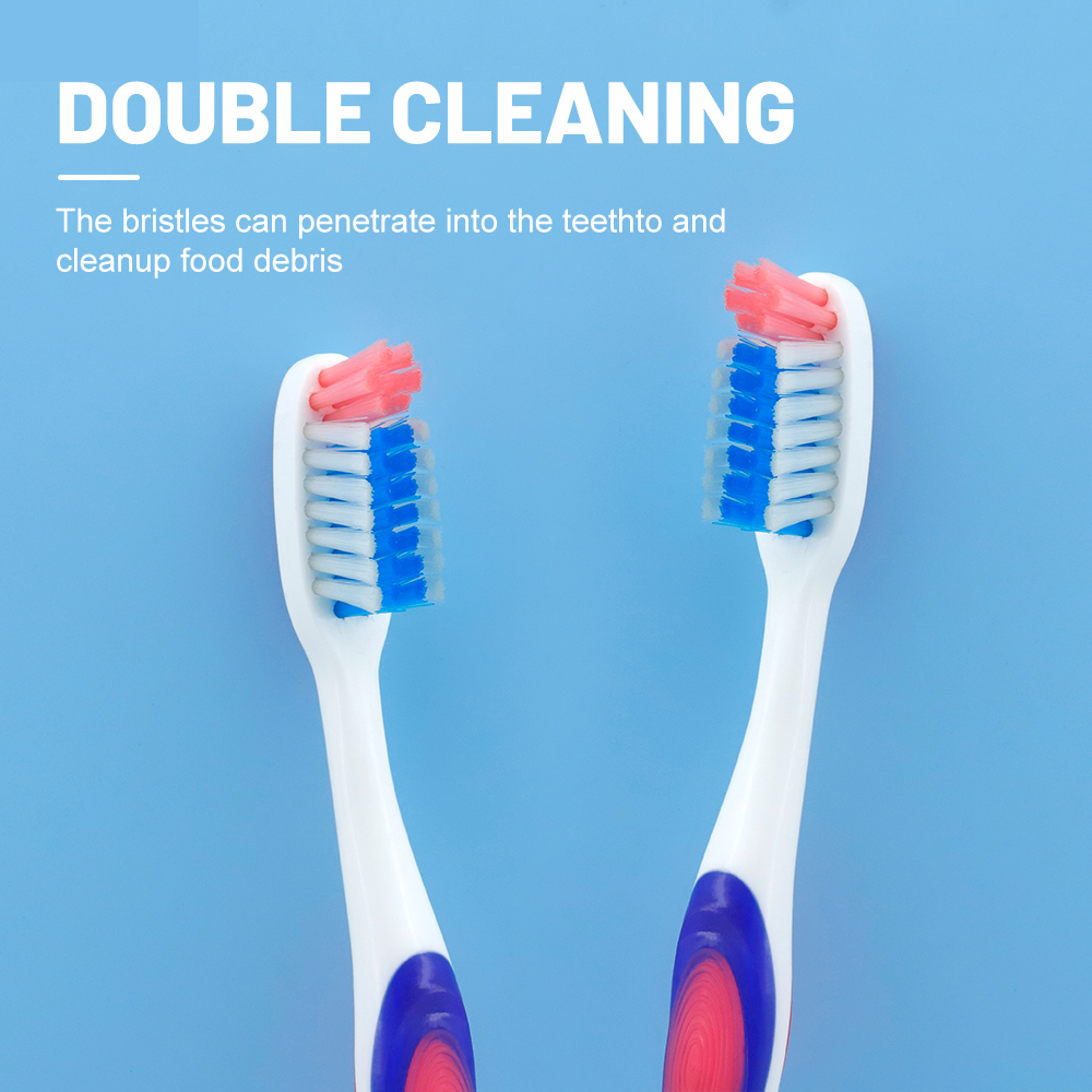 OEM Premium Nylon Bristles Anti-slip Rubber Handle Adult Toothbrush