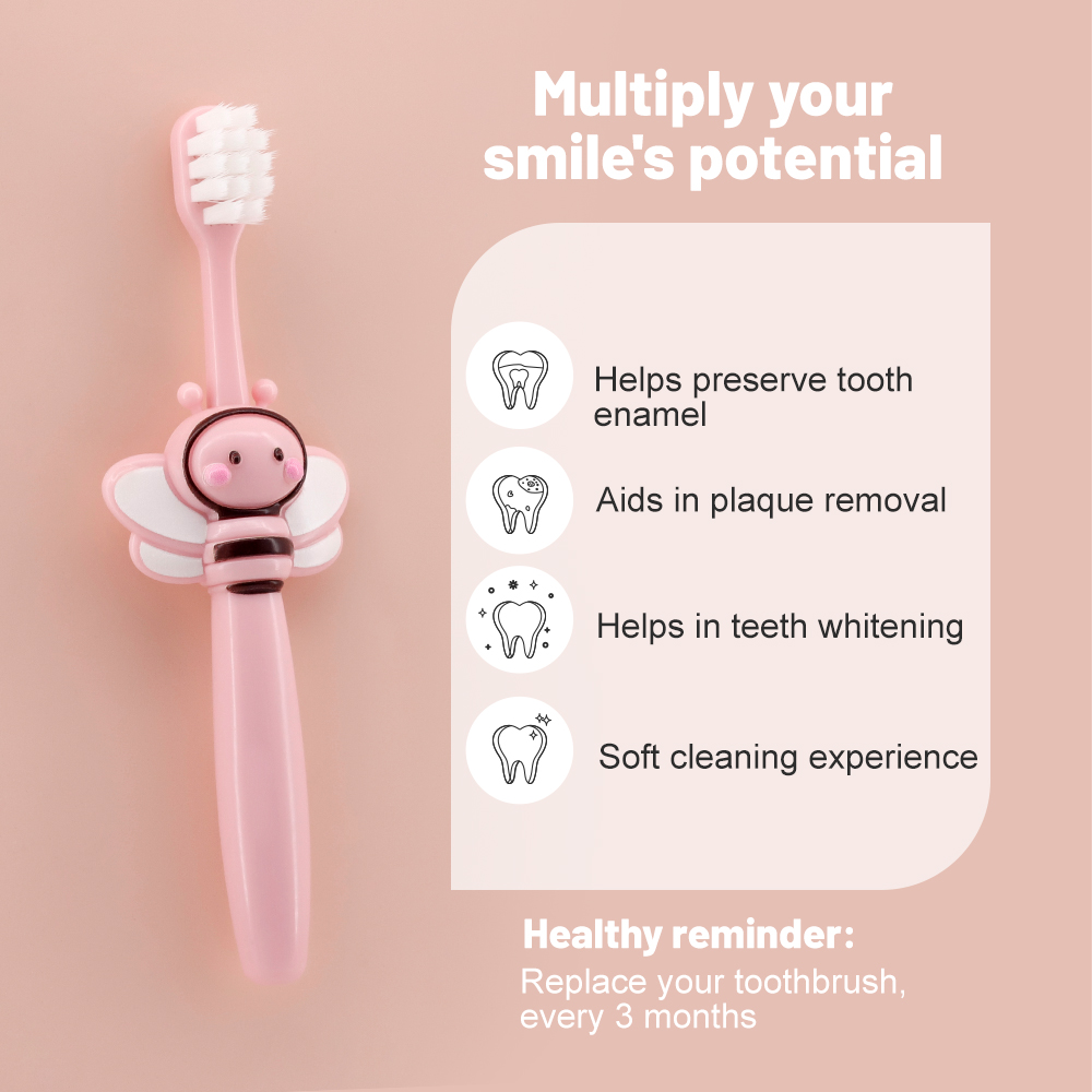 Small Bee Gummed Soft-bristled Toothbrush