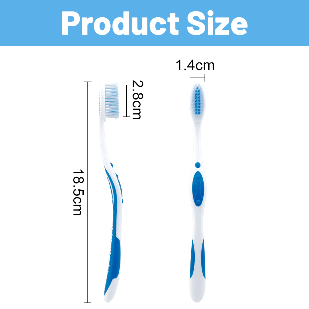Customized Logo Manual Toothbrush for Adults Ultra Soft Nylon Bristles Tooth Brush