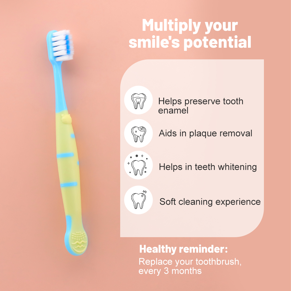 Wholesale Cartoon Plastic Soft Bristles Children Toothbrush With Non-slip Brush Handle