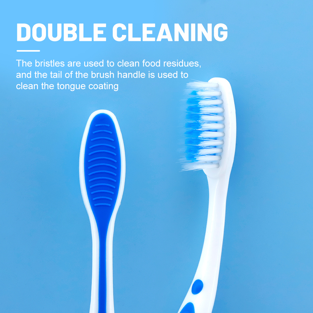 Customized Logo Manual Toothbrush for Adults Ultra Soft Nylon Bristles Tooth Brush