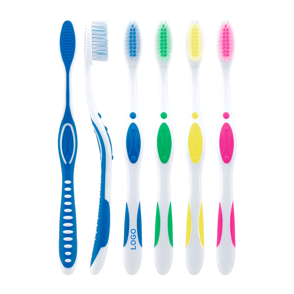 Customized Logo Manual Toothbrush for Adults Ultra Soft Nylon Bristles Tooth Brush