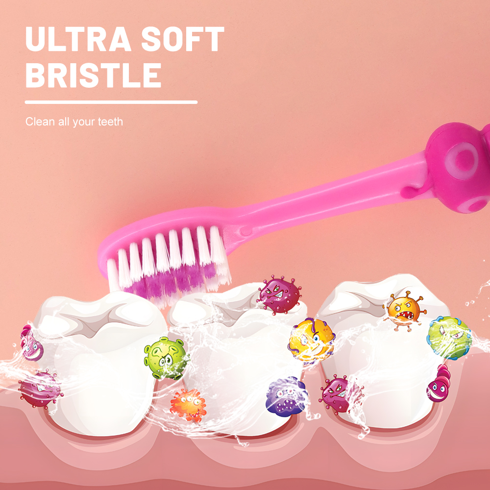 Cartoon Ant Kids Toothbrush for Baby for Kids Super Soft End-rounded Nylon Bristles OEM Acceptable