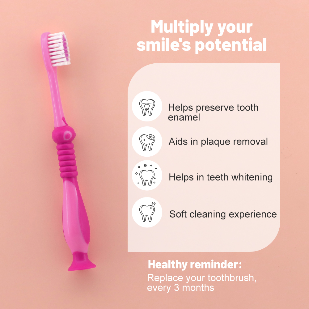 Cartoon Ant Kids Toothbrush for Baby for Kids Super Soft End-rounded Nylon Bristles OEM Acceptable