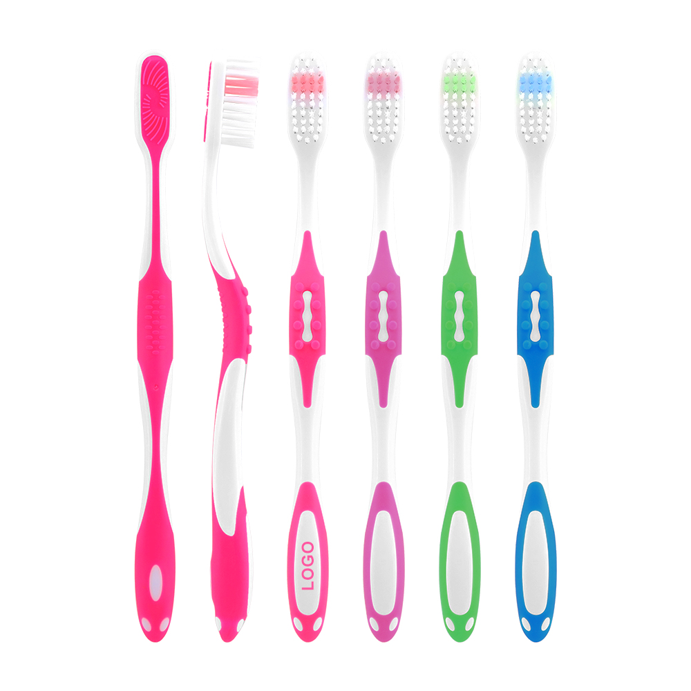 Custom Blister Plastic Manual Toothbrush with Soft Nylon Bristles for Home Use