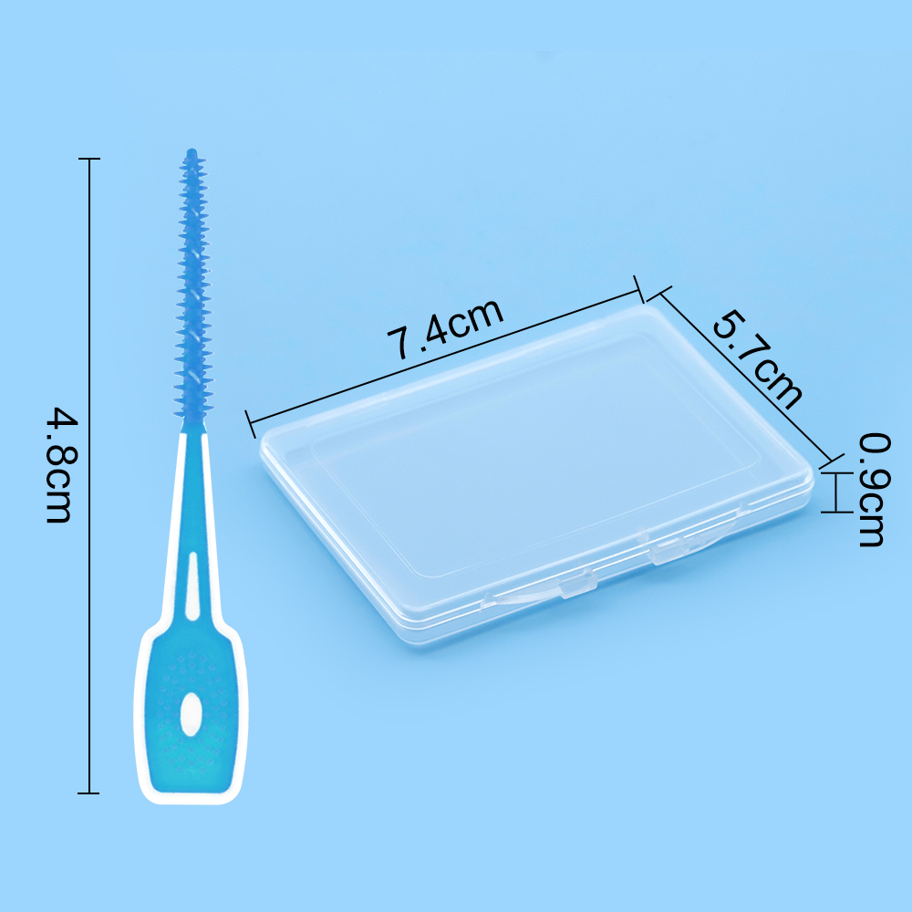 Dental Care Products Rubber Interdental Brush Soft and Anti slip Design Silicone Toothpick and Interdental Brush