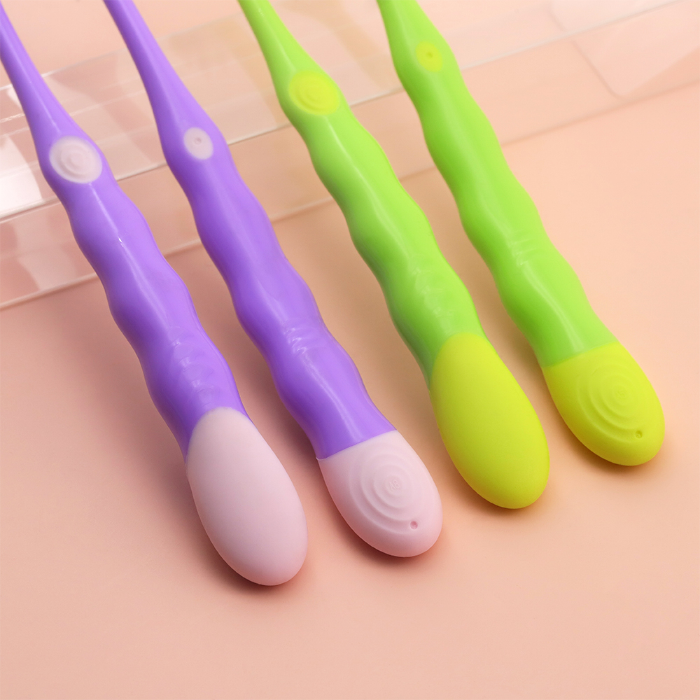 Children's Eco-friendly Toothbrush with Colorful Soft Bristles PP+TPR Disposable Plastic Handle for Kids