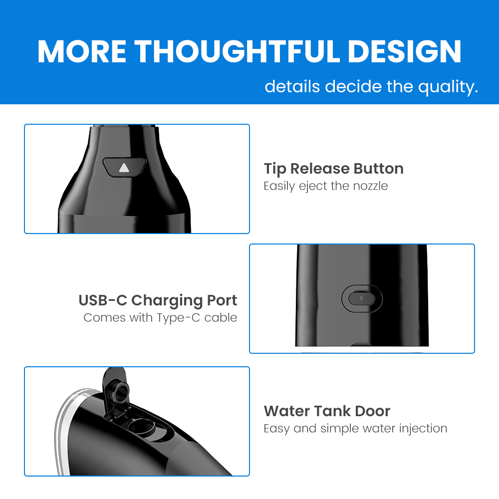 Advanced Cordless Water Flosser with High-Frequency Pulsation | OEM Dental Irrigator