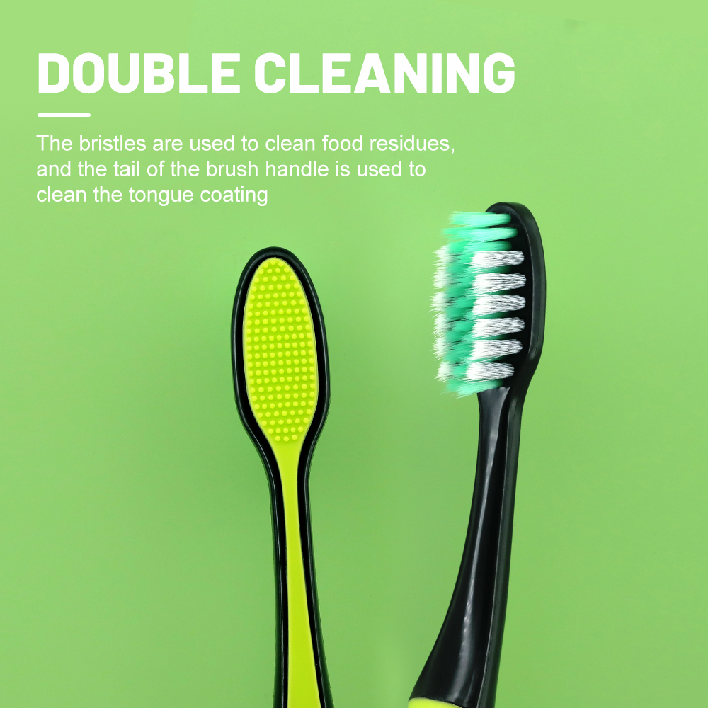 Classic Charcoal Bristles Adult Toothbrush PP Handle Hotel Use OEM Manual Toothbrush