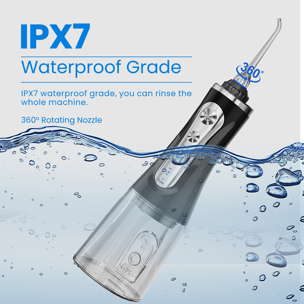 Portable USB Rechargeable Water Flosser IPX7 Waterproof for Oral Irrigator for Home Travel 5 Modes for Gum Care
