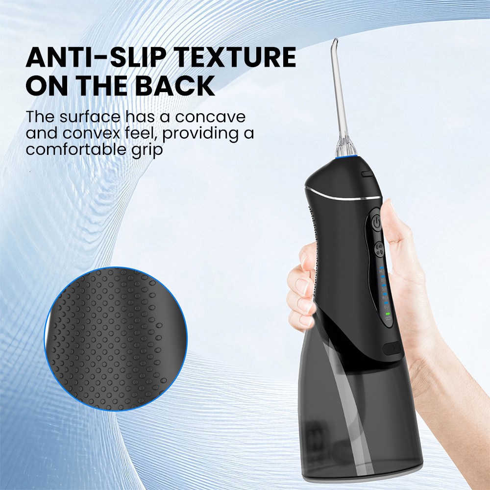 350ml IPX7 Portable Cordless for Oral Irrigator UV Light Water Flosser for Home Outdoor Travel Gum Cleaner English Operating Pla