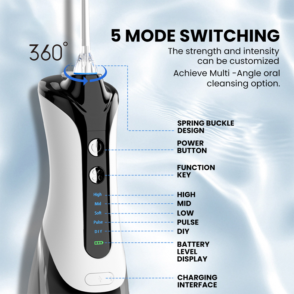 Oral Care Irrigator Professional Dental Waterproof Water Spray Dental Flosser Cleaning Device Water Flosser