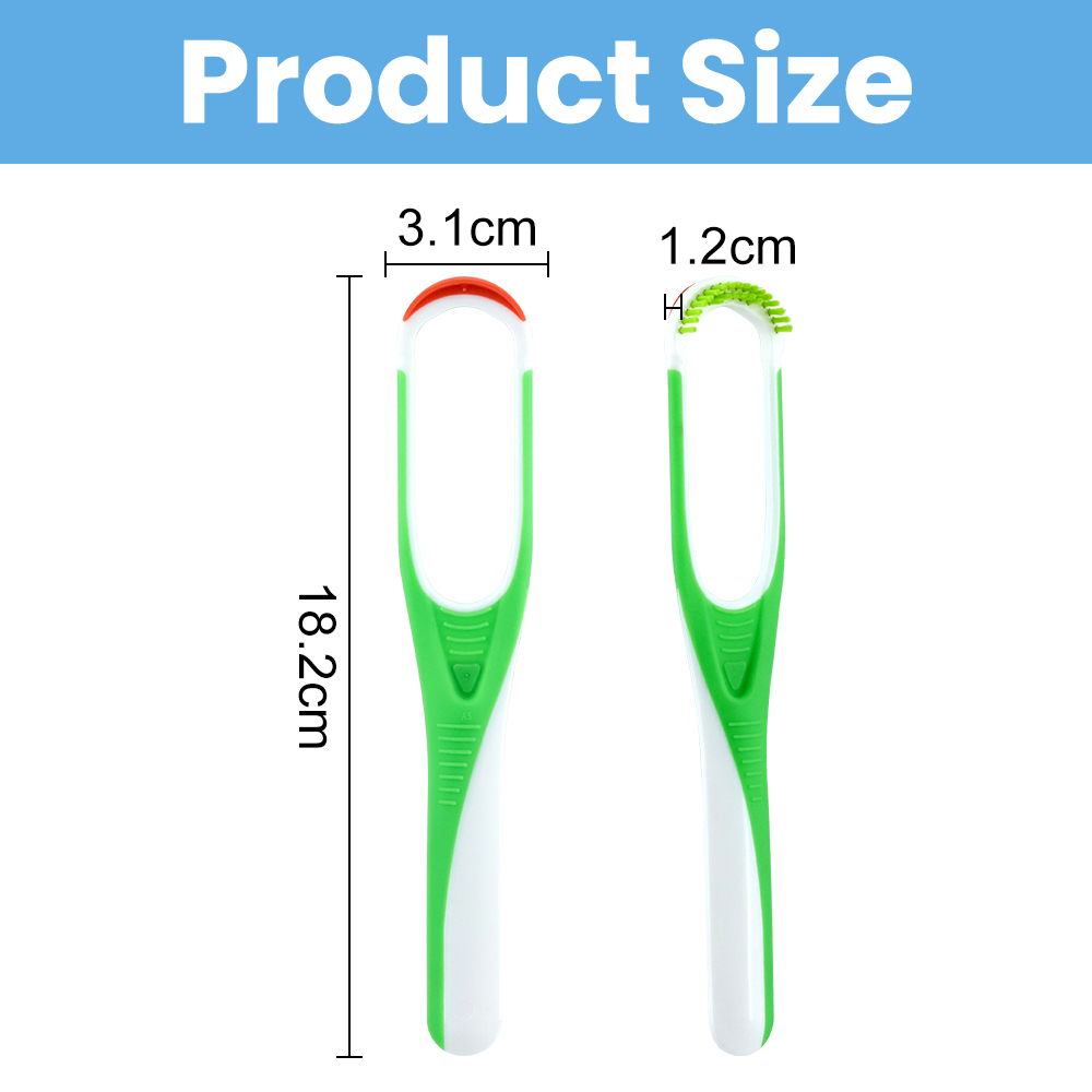 Wholesale Double-Sided Colorful Cleaning Brushes and Plastic Tongue Scrapers with Customized Color & Logo for Home Use