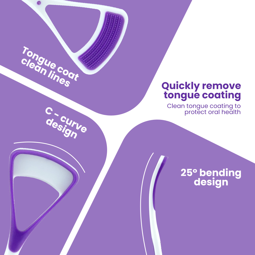 Dual-Sided Tongue Scraper & Brush for Adults OEM Oral Care Manufacturer