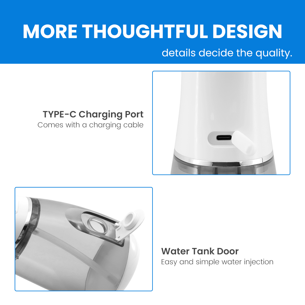 Professional Portable Water Flosser 380ml High Capacity Oral Irrigator with 4 Cleaning Modes