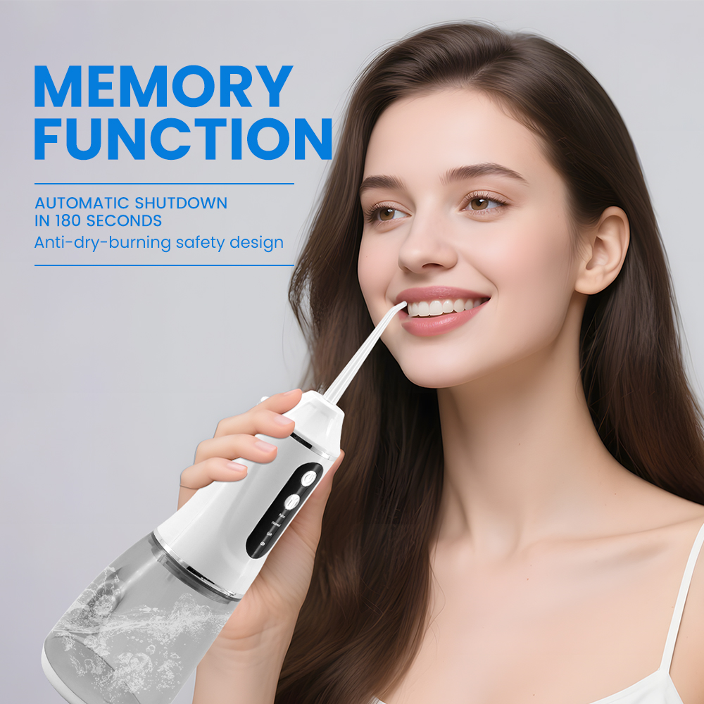Professional Portable Water Flosser 380ml High Capacity Oral Irrigator with 4 Cleaning Modes