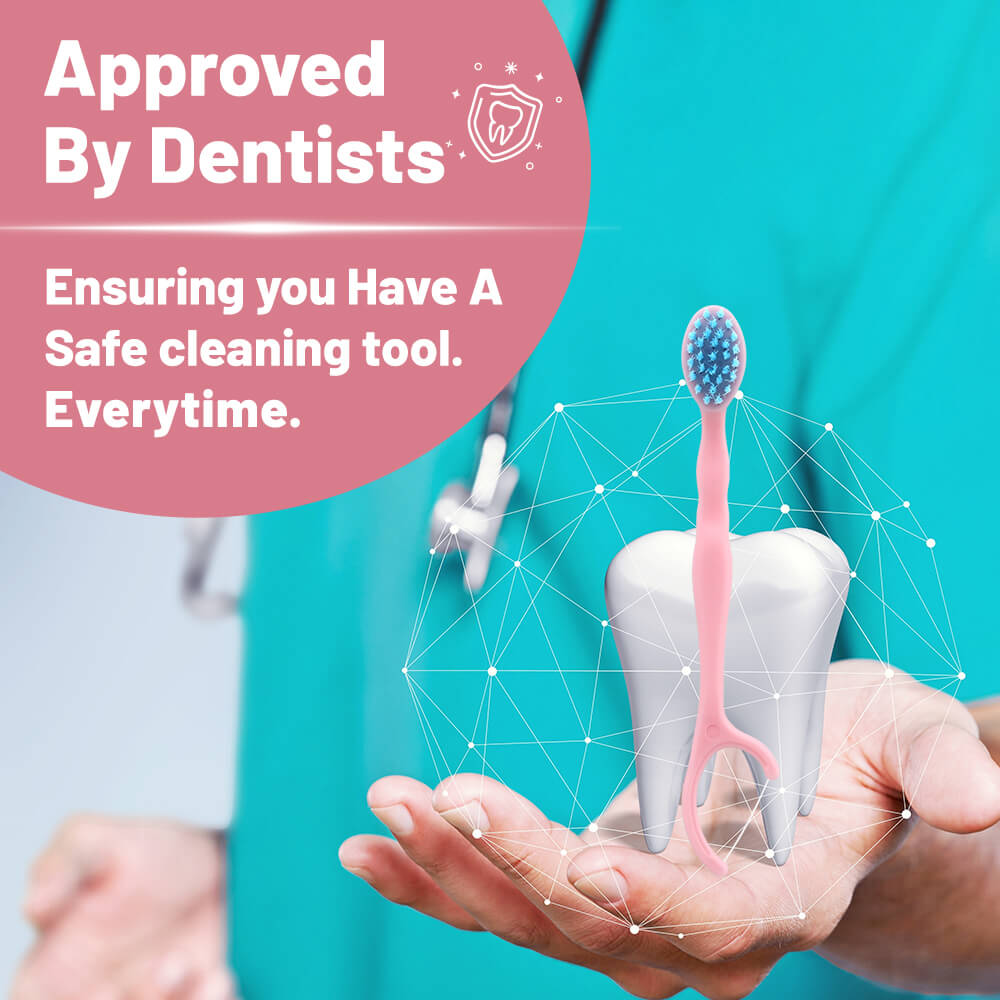 Mini 2-in-1 Toothbrush & Floss Pick for Travel & Daily Use